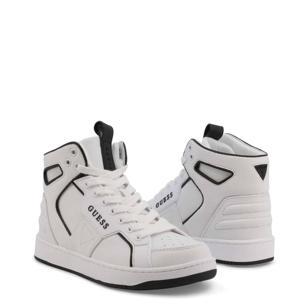 Guess BASQET FL7BSQ LEA12 Scarpe Sneakers Donna Bianco Nero - BeFashion.it