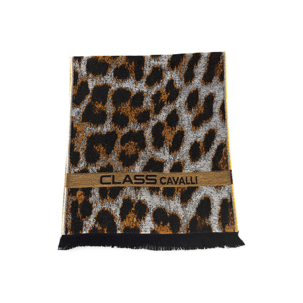 Cavalli Class SC4HWMV0770 Sciarpa Uomo Made in Italy Marrone