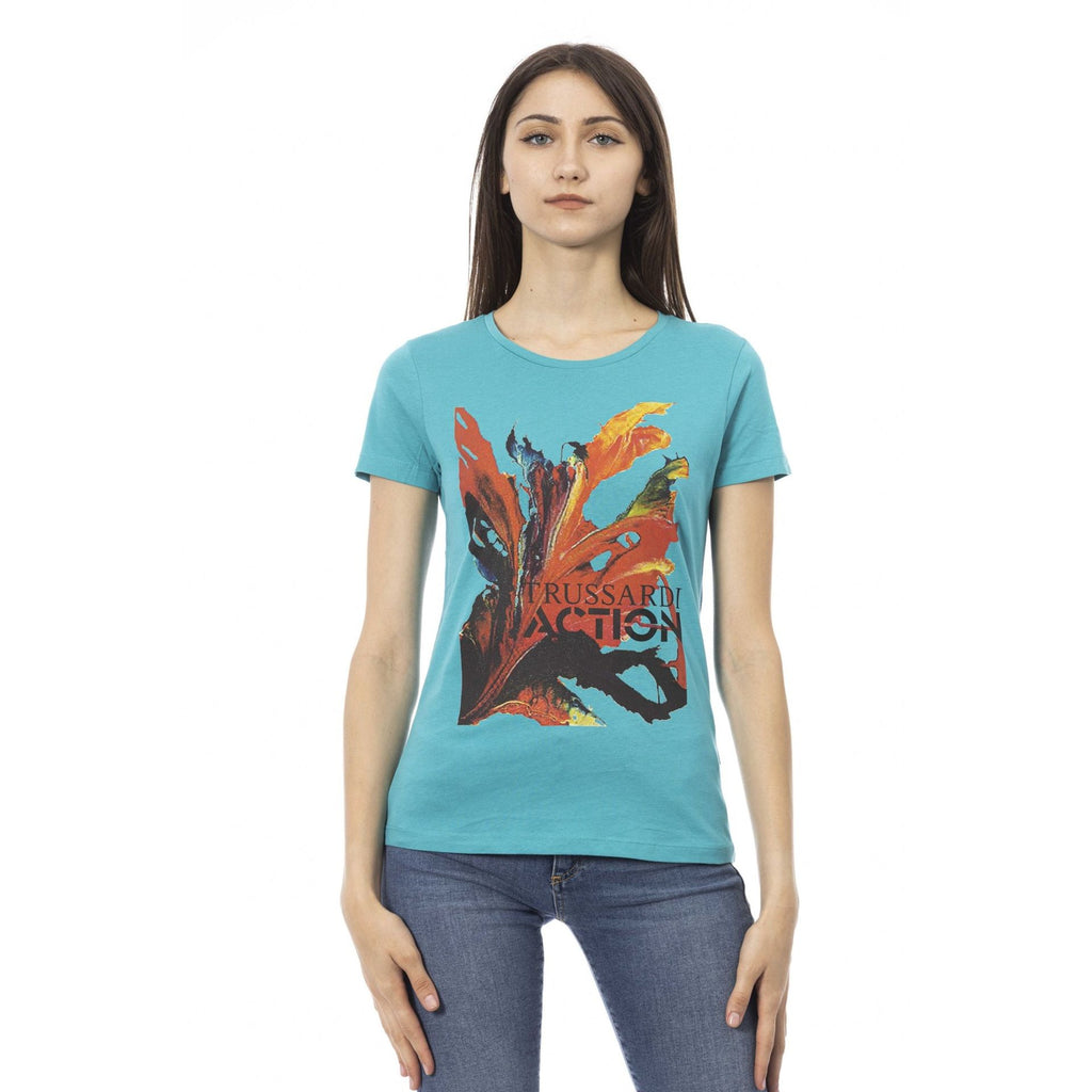 Trussardi Action 2BT13 T-shirt Maglietta Donna Turchese