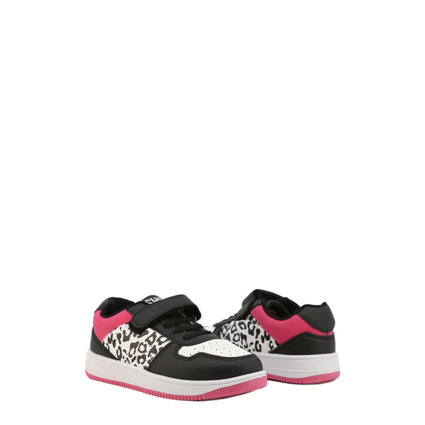 Shone 002-002 Sneakers Bambina Bimba Bianco Nero Fucsia