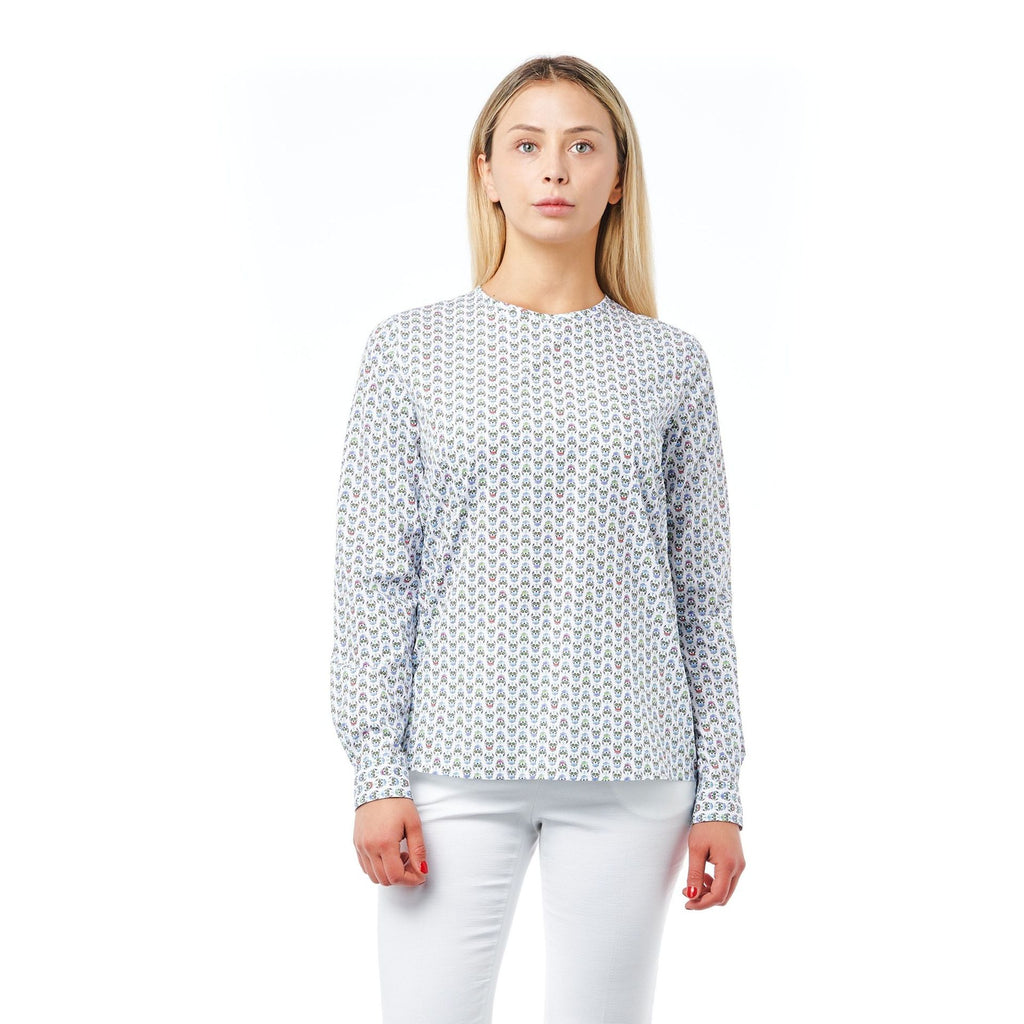 Bagutta 9 LUANA 00001 Camicia Donna Bianco Multicolor - BeFashion.it