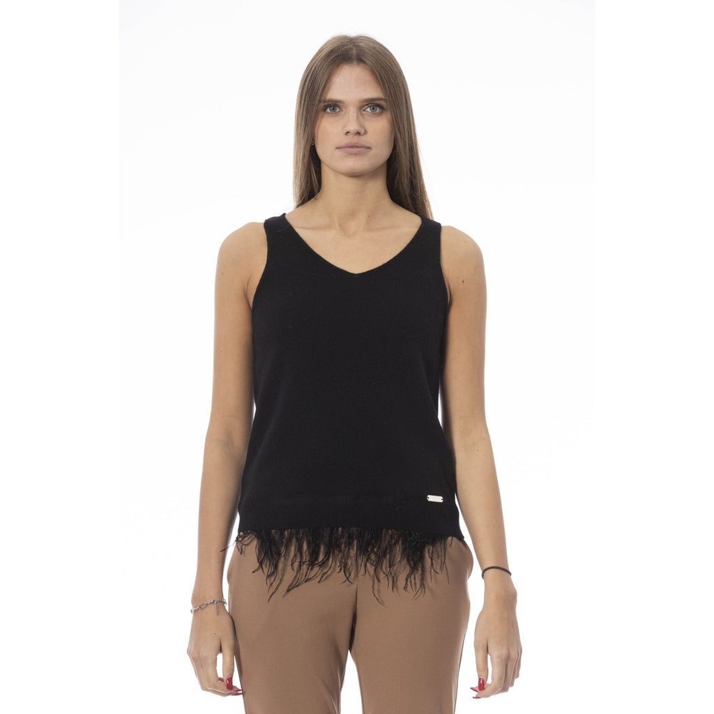 Baldinini Trend VOLTERRA NW1232P Canotta Canottiera Donna Made in Italy Nero - BeFashion.it