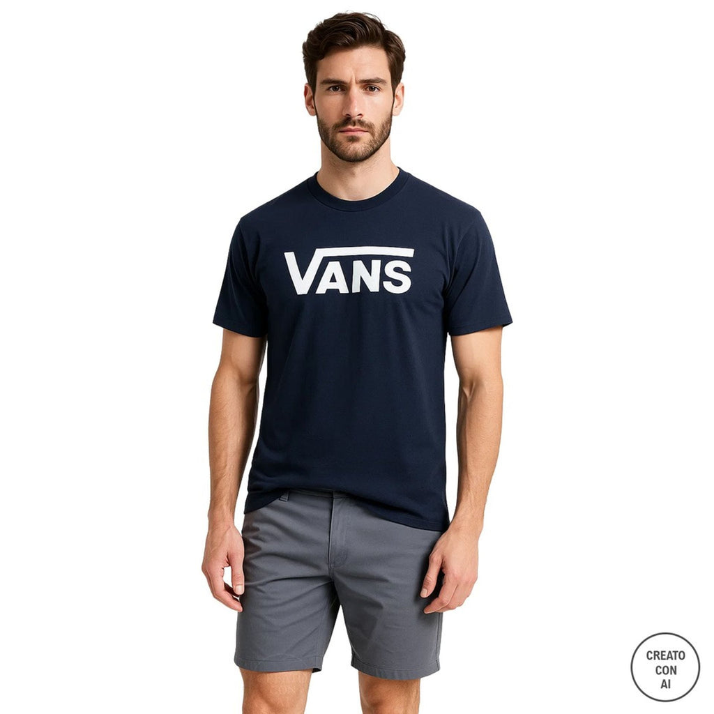 Vans VN000GGGEB41 T-shirt Maglietta Uomo Blu Navy