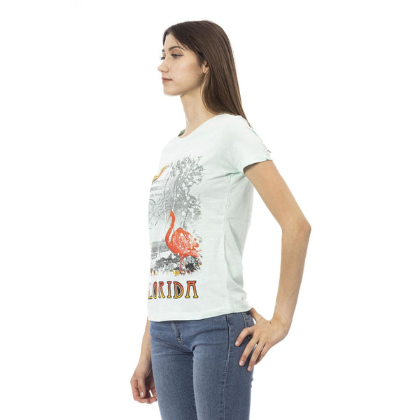 Trussardi Action 2BT10 T-shirt Maglietta Donna Verde Acqua - BeFashion.it