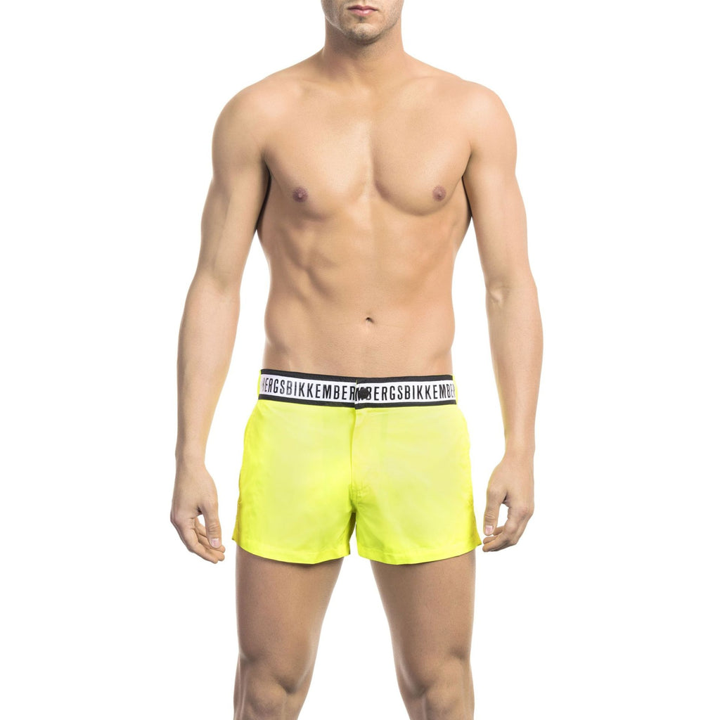 Bikkembergs Beachwear BKK1MBX01 Costume da Bagno Boxer Pantaloncini Uomo Giallo Fluo