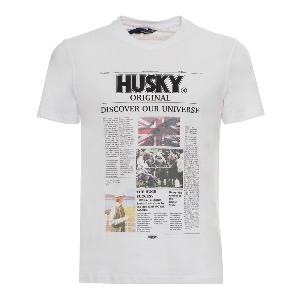 Husky TYLER HS23BEUTC35CO196 T-shirt Maglietta Uomo Bianco