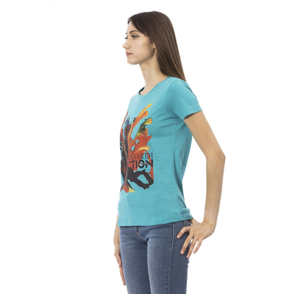 Trussardi Action 2BT13 T-shirt Maglietta Donna Turchese - BeFashion.it