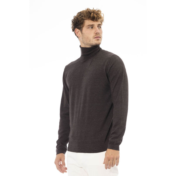 Alpha Studio AU7171G Maglia Uomo Made in Italy Marrone