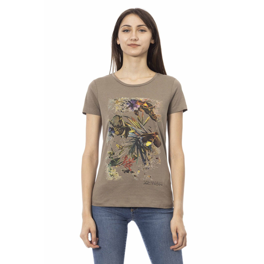 Trussardi Action 2BT12 T-shirt Maglietta Donna Marrone