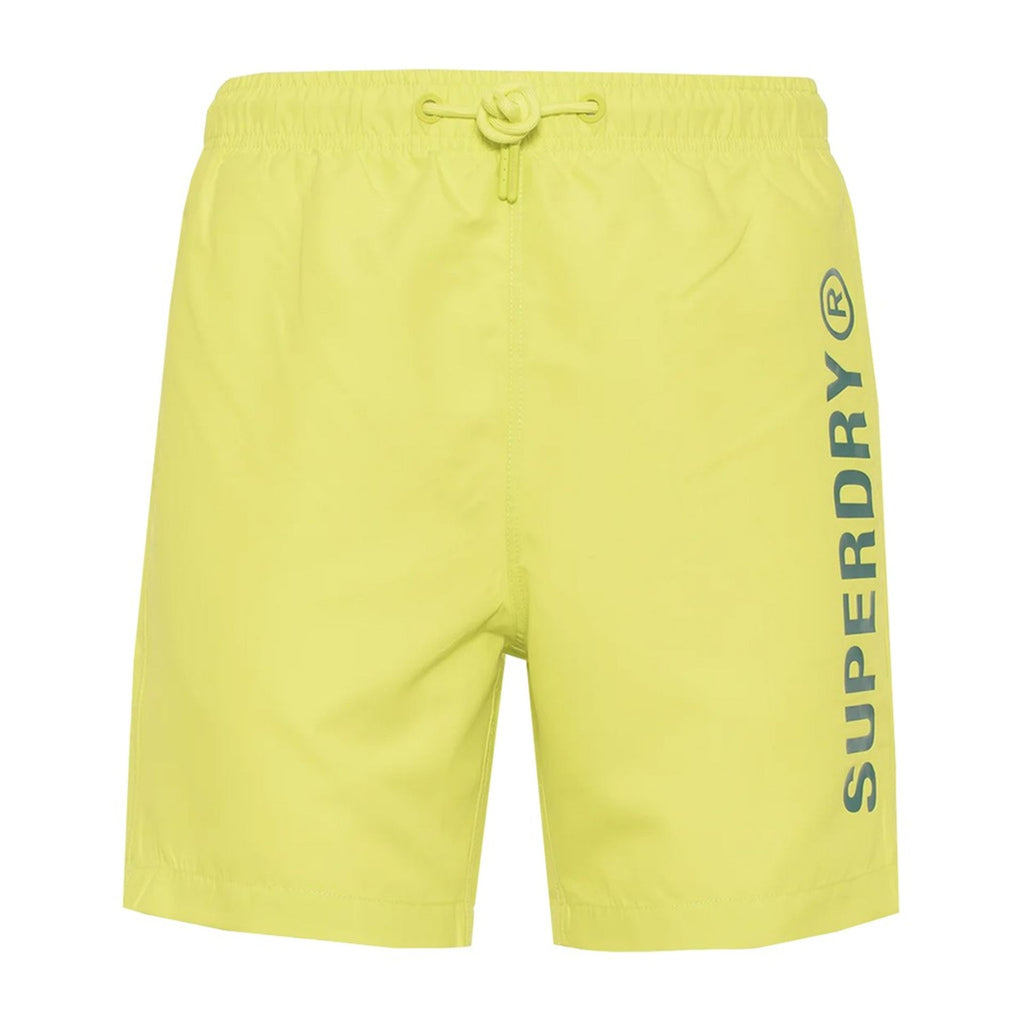 Superdry M3010215A Costume da Bagno Boxer Pantaloncini Uomo Giallo