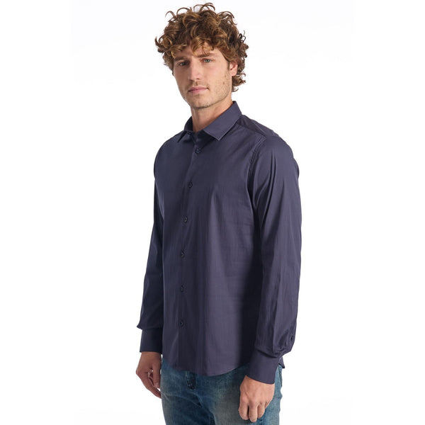 Baldinini Trend 001BDT Camicia Uomo Made in Italy Blu Navy - BeFashion.it