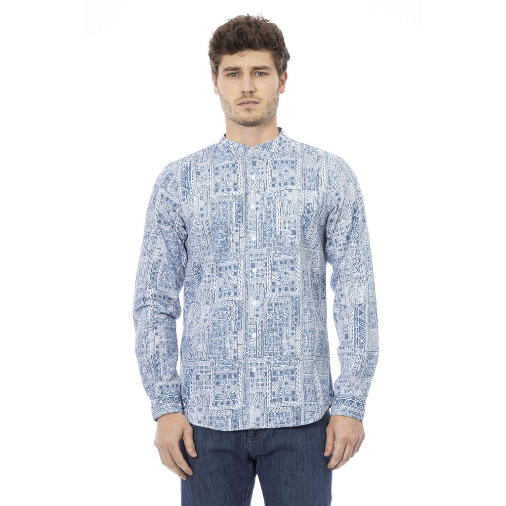 Baldinini Trend LIVORNO SLE2CM0438U Camicia Uomo Made in Italy Azzurro - BeFashion.it