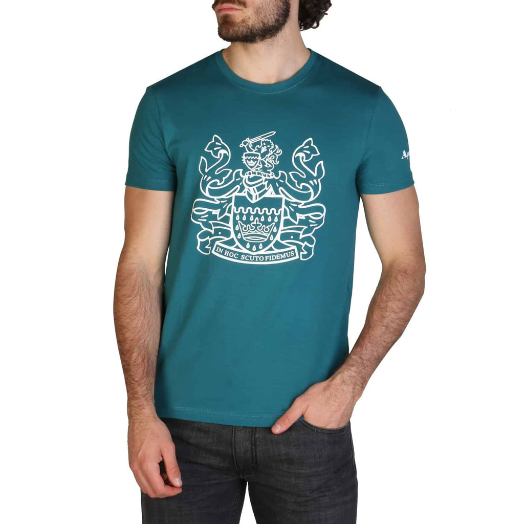 Aquascutum QMT002M0 T-shirt Maglietta Uomo Verde - BeFashion.it