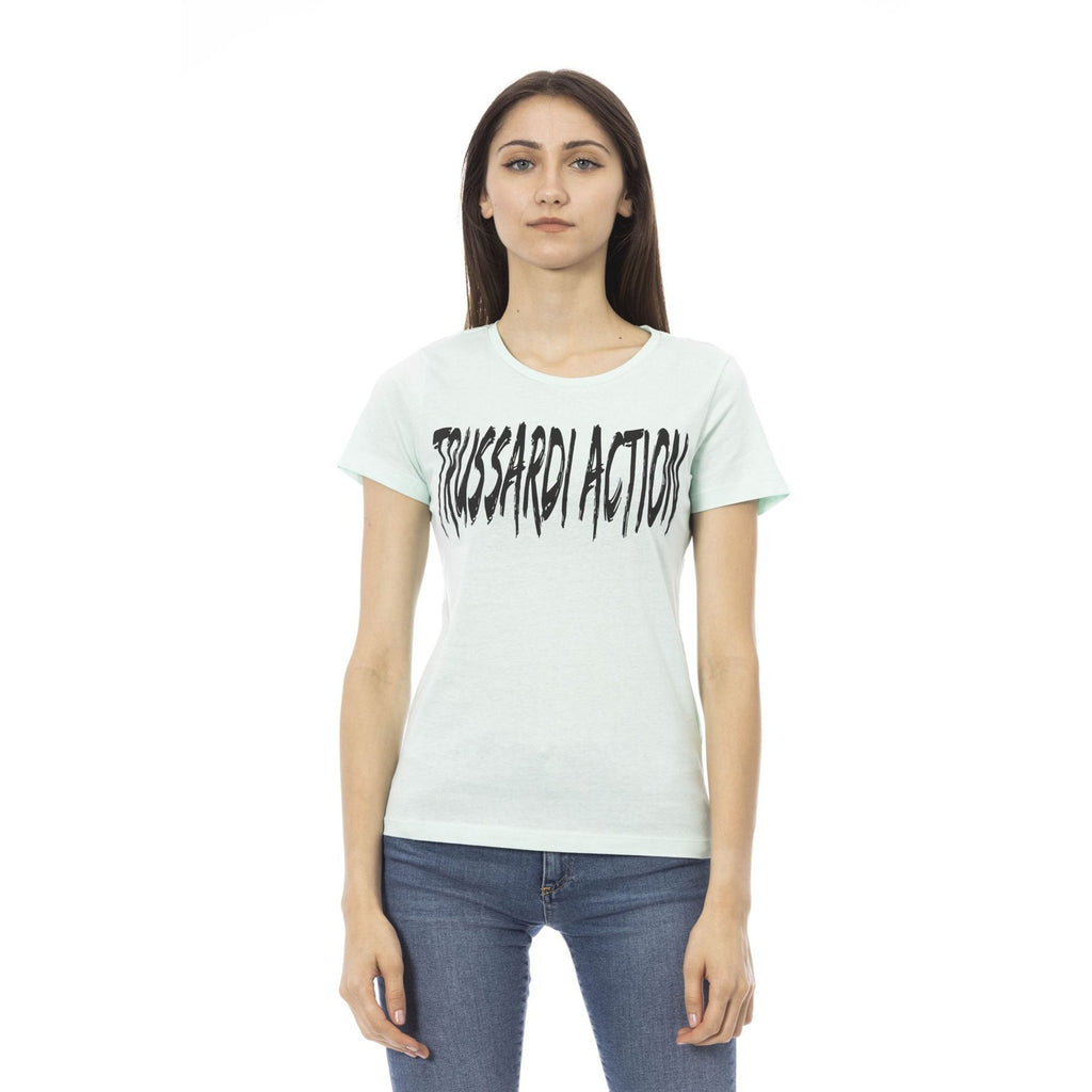 Trussardi Action 2BT01 T-shirt Maglietta Donna Verde Acqua - BeFashion.it