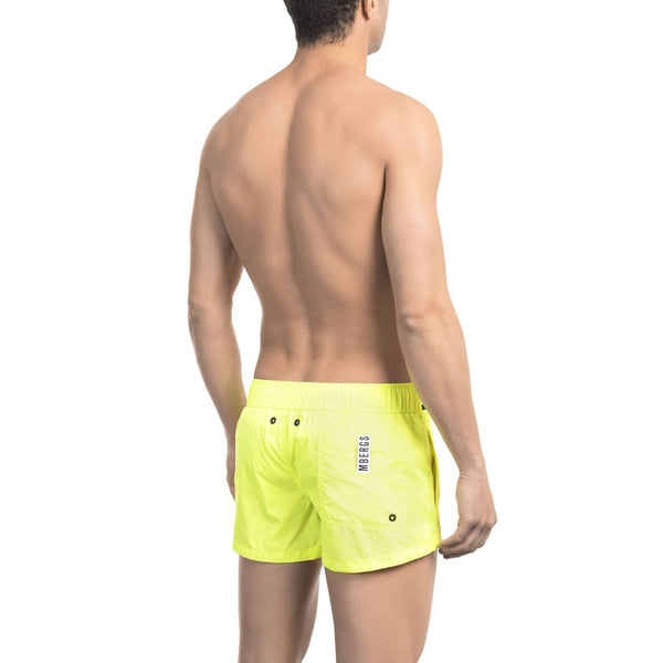 Bikkembergs Beachwear BKK1MBX01 Costume da Bagno Boxer Pantaloncini Uomo Giallo
