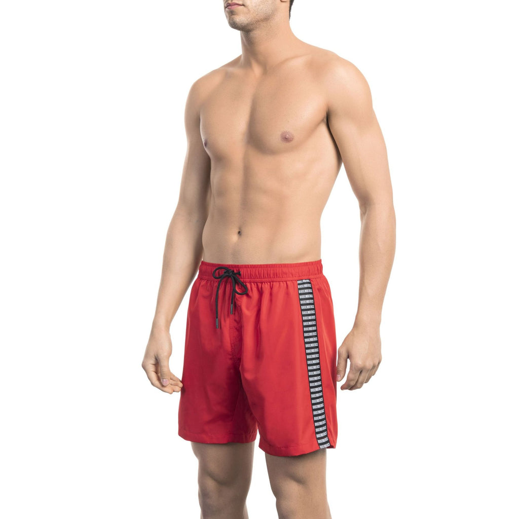 Bikkembergs Beachwear BKK1MBM06 Costume da Bagno Boxer Pantaloncini Uomo Rosso