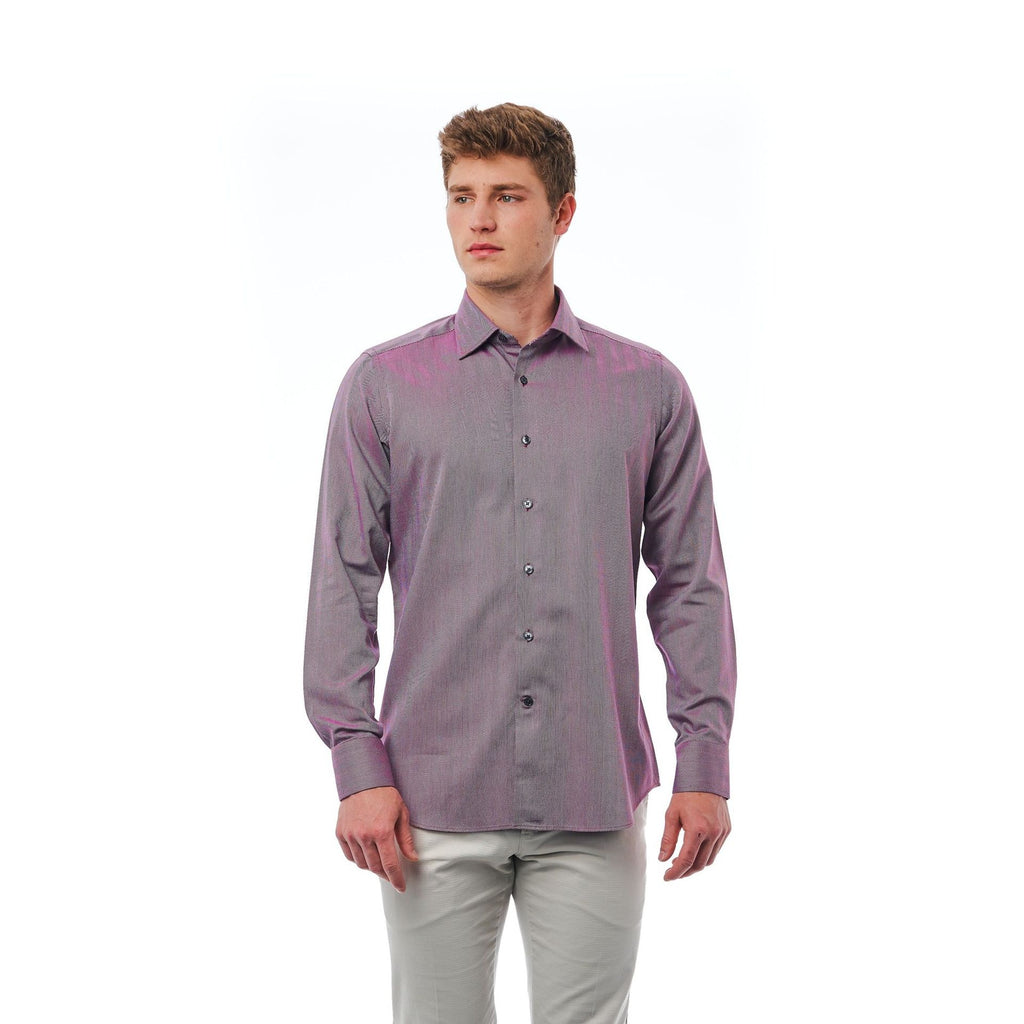 Bagutta 050 AL57168 Camicia Uomo Blu Rosso