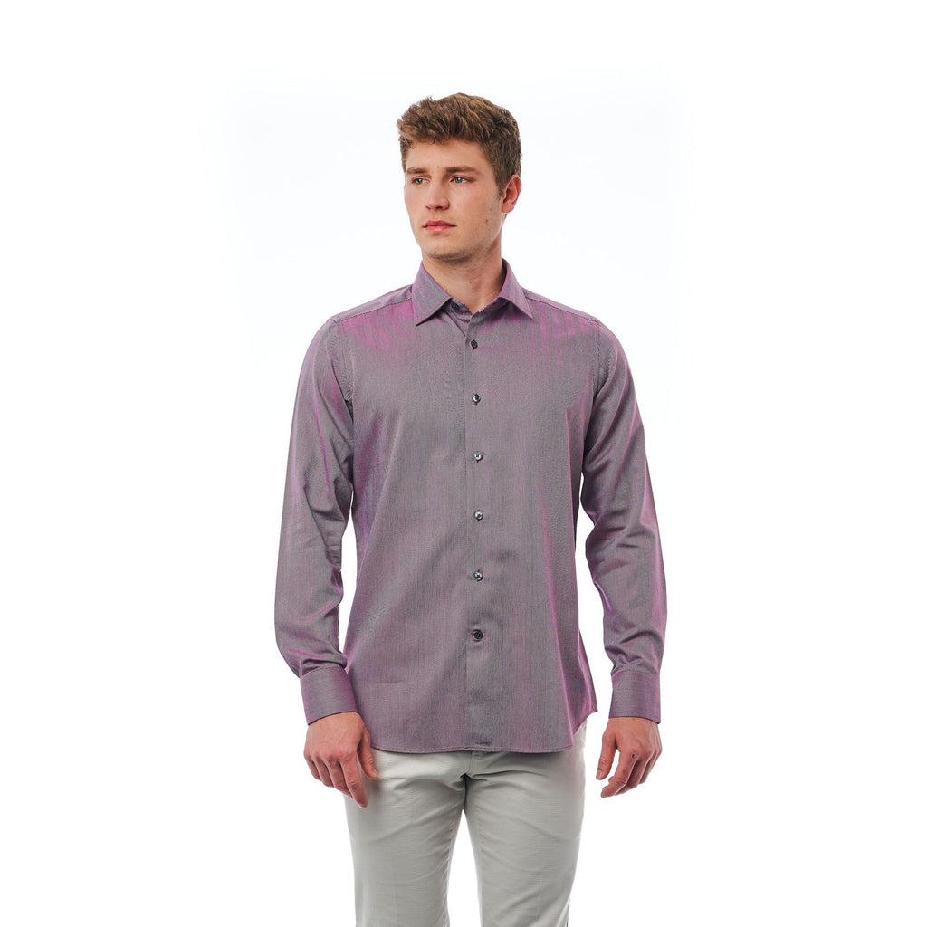 Bagutta 050 AL57168 Camicia Uomo Blu Rosso - BeFashion.it