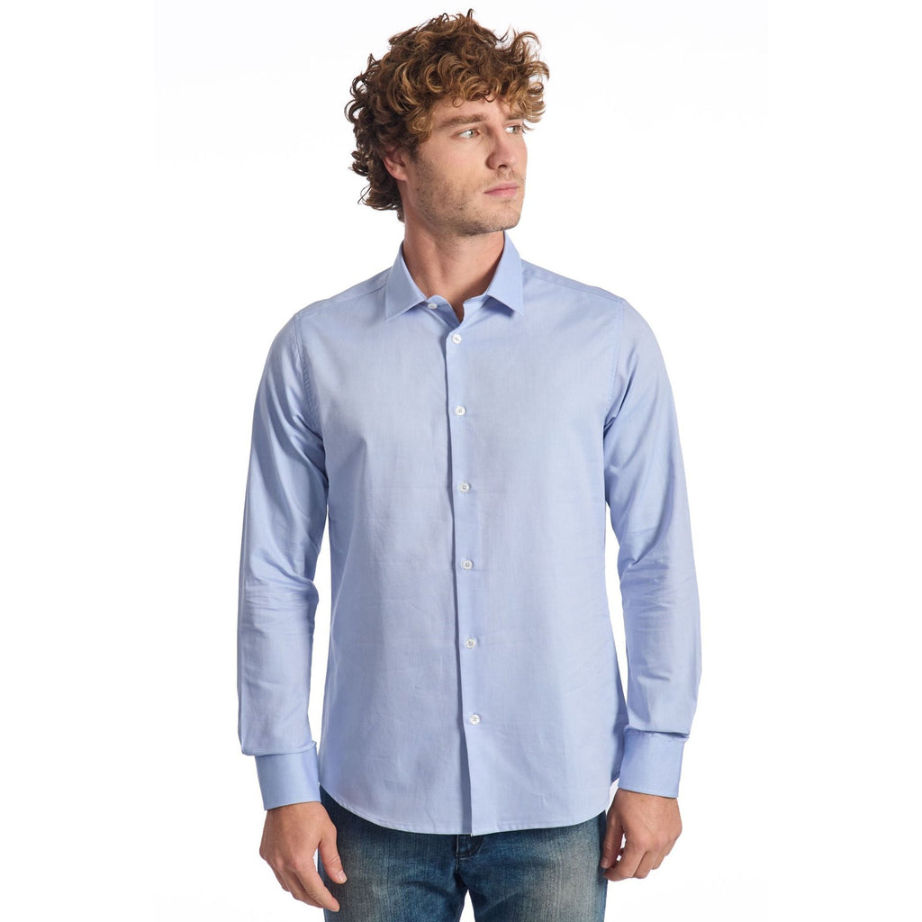Baldinini Trend 001BDT Camicia Uomo Made in Italy Azzurro - BeFashion.it