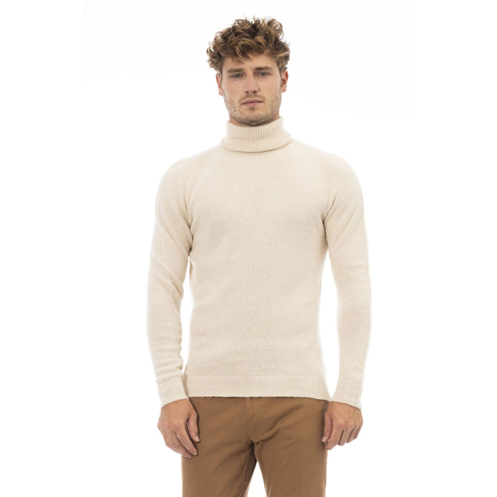 Alpha Studio AU7071GE Felpa Uomo Made in Italy Latte - BeFashion.it