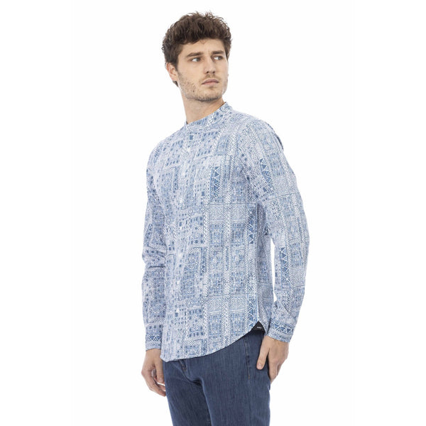 Baldinini Trend LIVORNO SLE2CM0438U Camicia Uomo Made in Italy Azzurro - BeFashion.it
