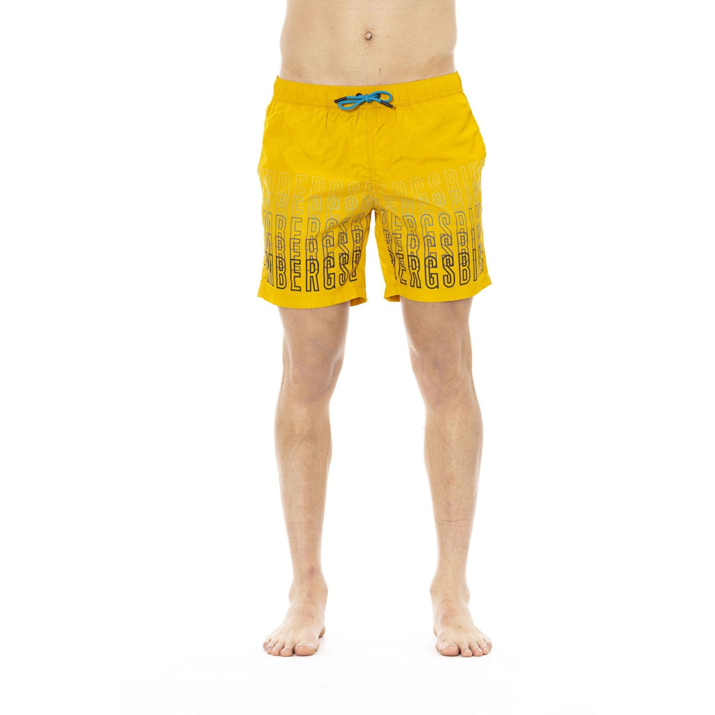 Bikkembergs Beachwear BKK1MBM02 Costume da Bagno Boxer Pantaloncini Uomo Giallo