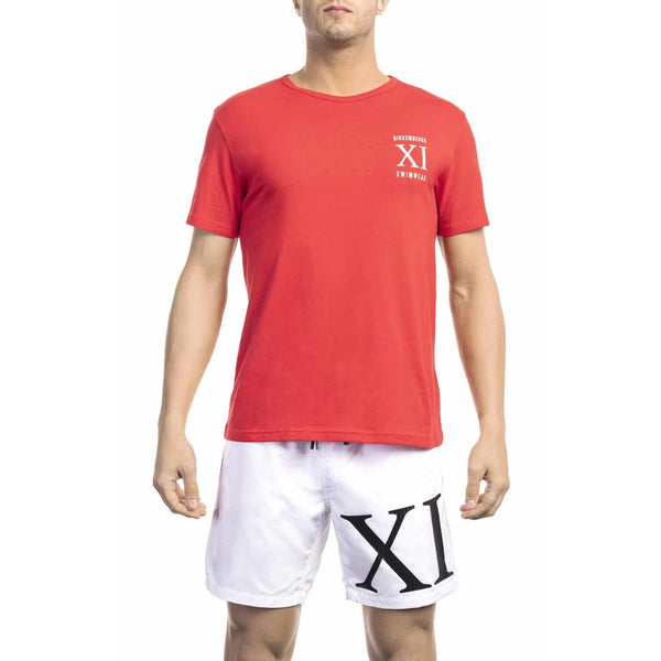 Bikkembergs Beachwear BKK1MTS05 T-shirt Maglietta Uomo Rosso