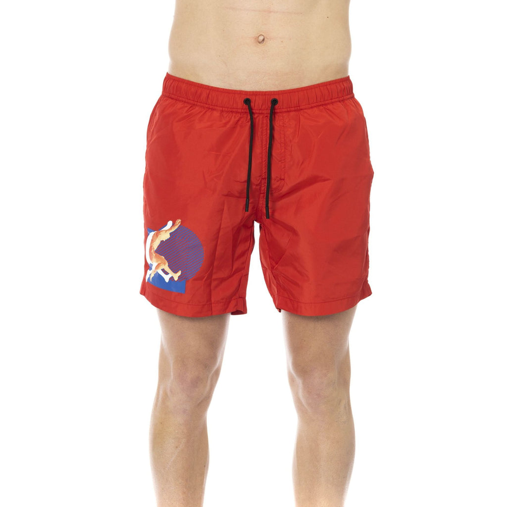Bikkembergs Beachwear BKK1MBM12 Costume da Bagno Boxer Pantaloncini Uomo Rosso