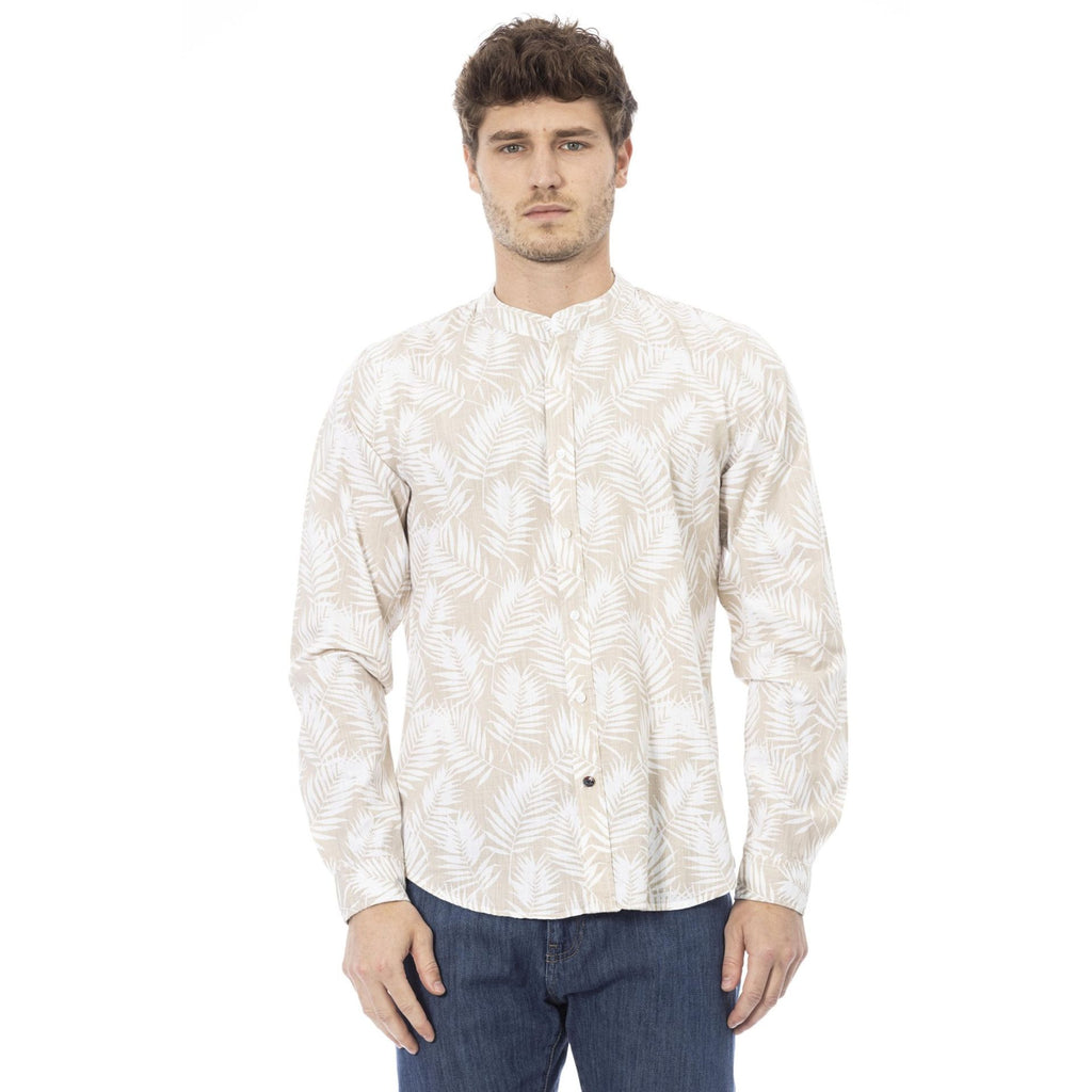 Baldinini Trend LIVORNO SLE2CM1915U Camicia Uomo Made in Italy Beige - BeFashion.it