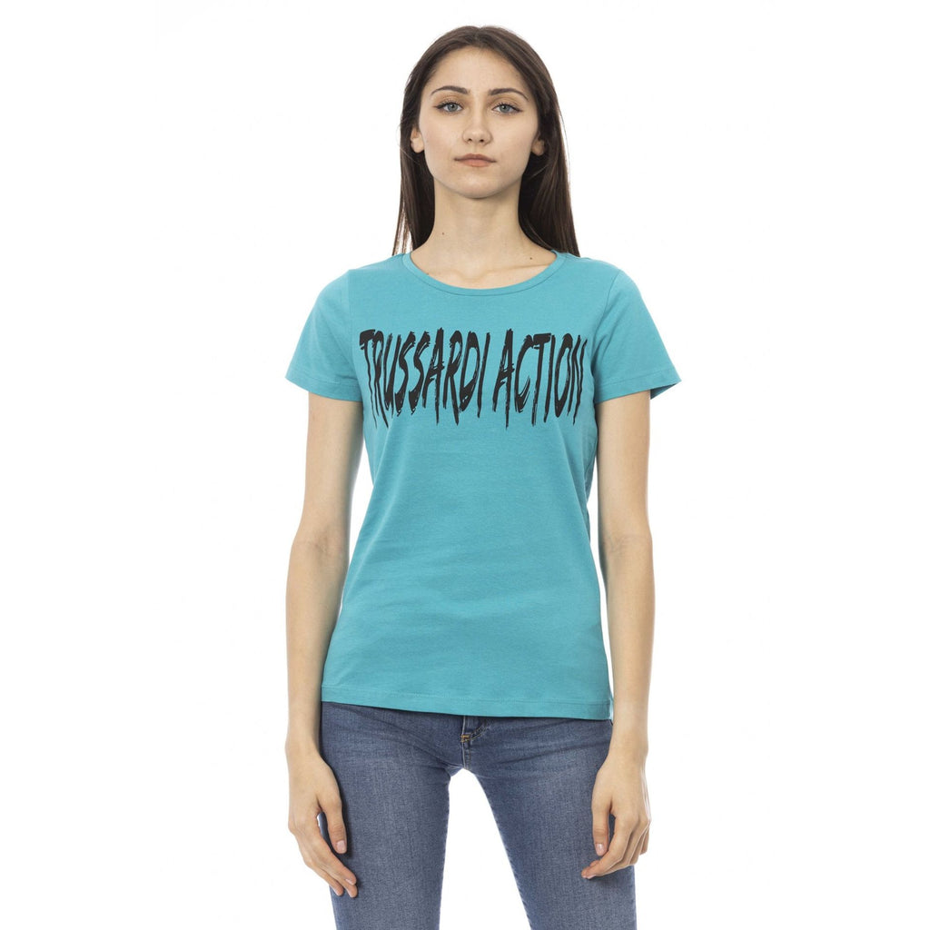 Trussardi Action 2BT01 T-shirt Maglietta Donna Turchese - BeFashion.it