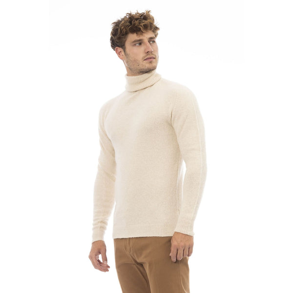 Alpha Studio AU7071GE Felpa Uomo Made in Italy Latte - BeFashion.it