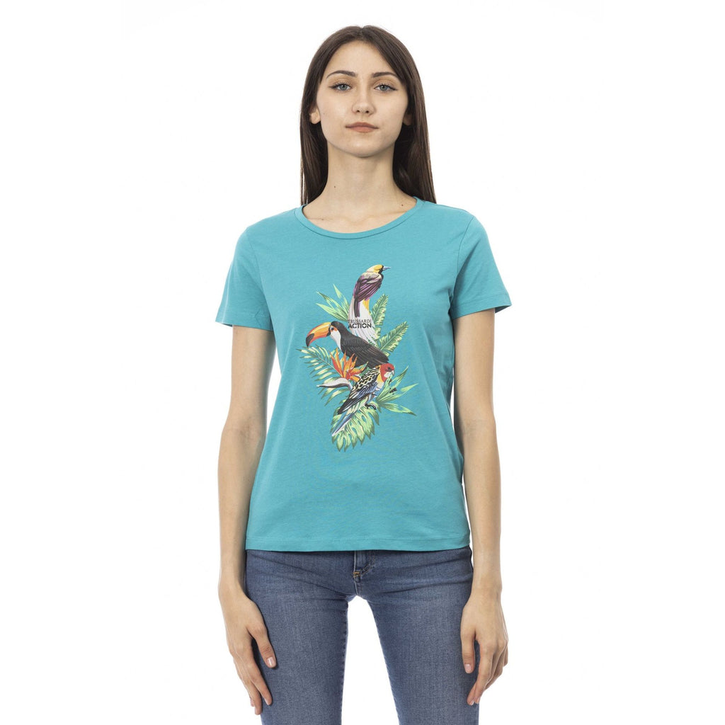 Trussardi Action 2BT14 T-shirt Maglietta Donna Turchese