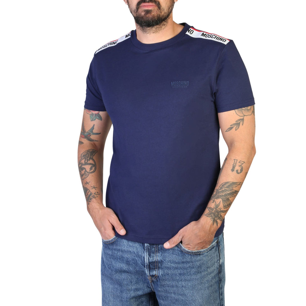 Moschino A0781-4305 T-shirt Maglietta Uomo Blu Navy