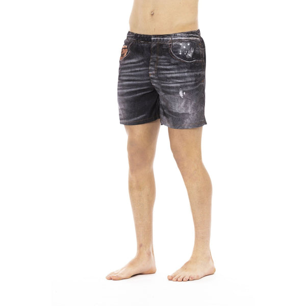 Just Cavalli Beachwear Y35151RMC Costume da Bagno Boxer Pantaloncini Uomo Nero