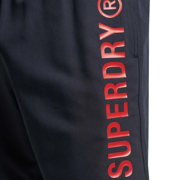 Superdry M3010215A Costume da Bagno Boxer Pantaloncini Uomo Blu Navy