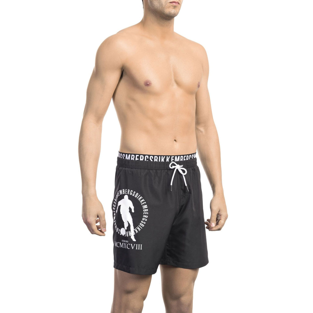 Bikkembergs Beachwear BKK1MBM07 Costume da Bagno Boxer Pantaloncini Uomo Nero