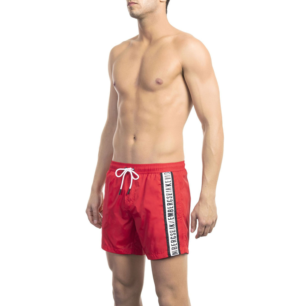 Bikkembergs Beachwear BKK1MBS02 Costume da Bagno Boxer Pantaloncini Uomo Rosso