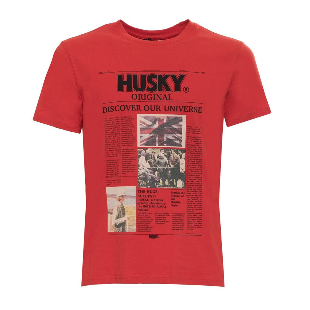 Husky TYLER HS23BEUTC35CO196 T-shirt Maglietta Uomo Rosso
