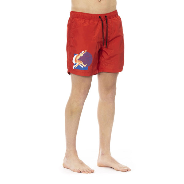 Bikkembergs Beachwear BKK1MBM12 Costume da Bagno Boxer Pantaloncini Uomo Rosso