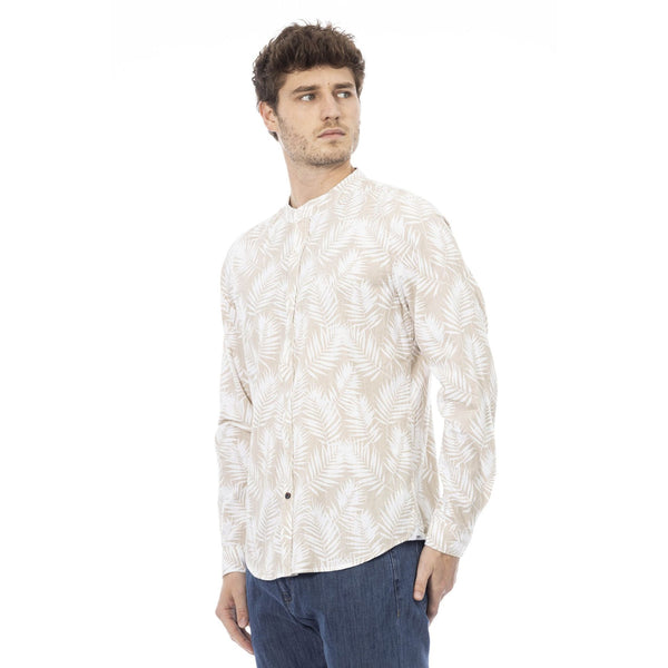 Baldinini Trend LIVORNO SLE2CM1915U Camicia Uomo Made in Italy Beige - BeFashion.it