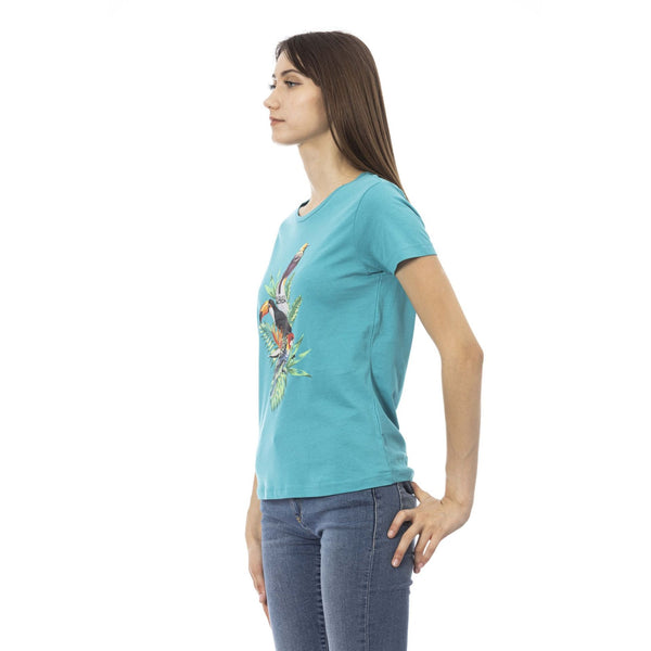 Trussardi Action 2BT14 T-shirt Maglietta Donna Turchese - BeFashion.it