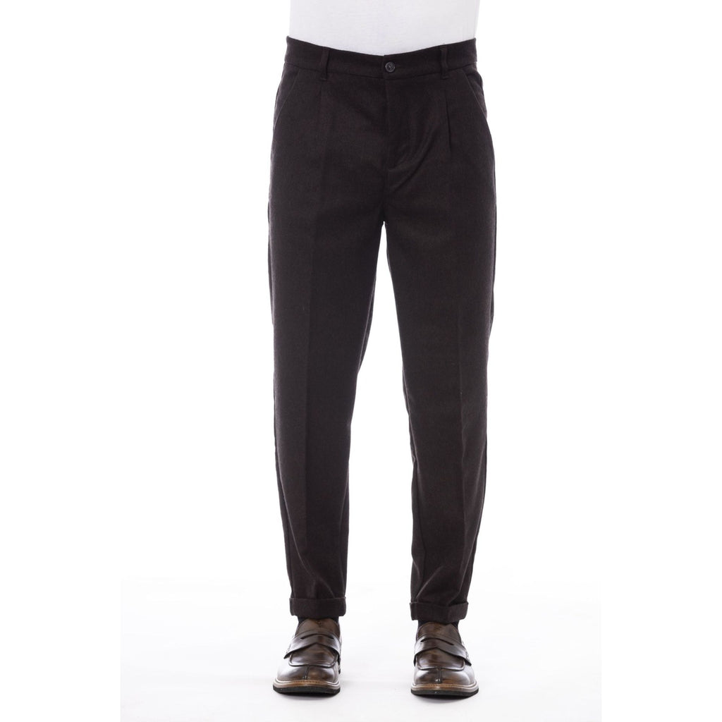 Alpha Studio AU7412Q Pantaloni Uomo Made in Italy Marrone