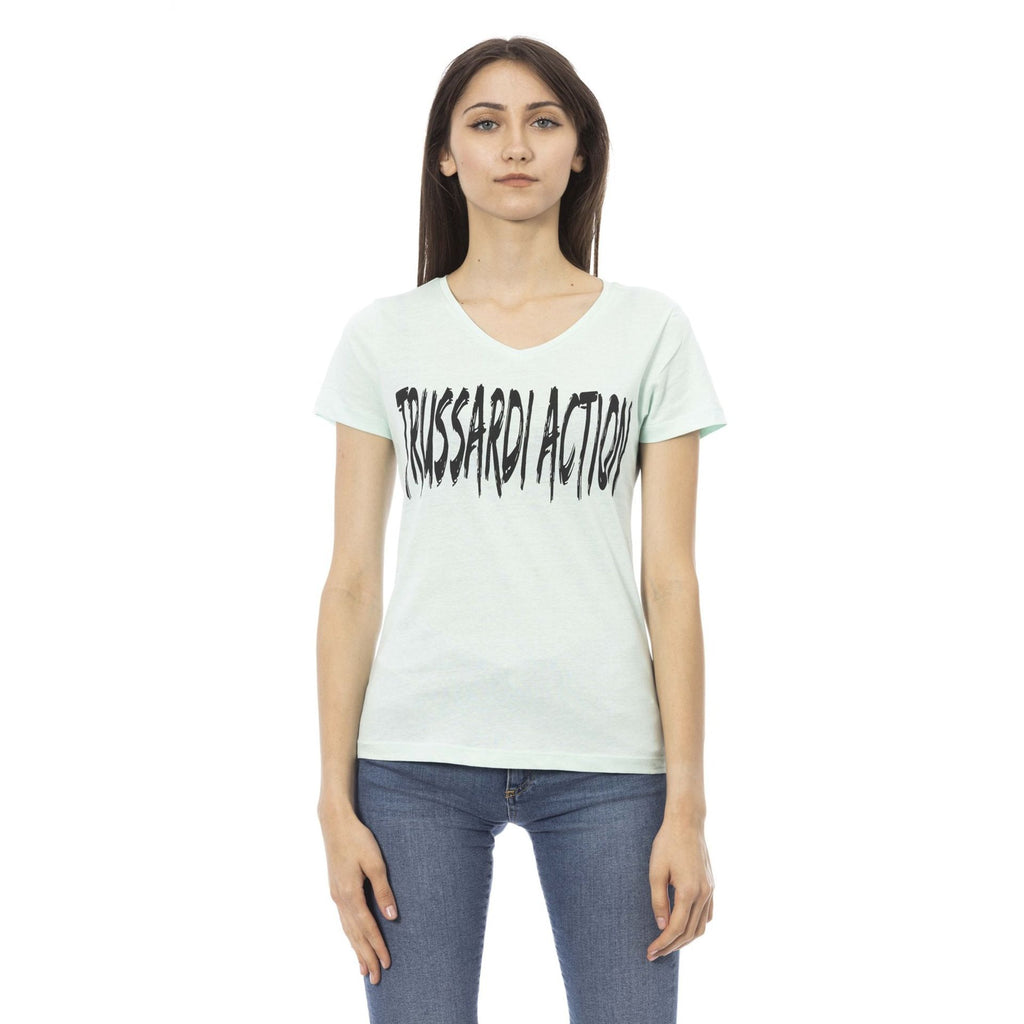 Trussardi Action 2BT26 T-shirt Maglietta Donna Verde Acqua - BeFashion.it