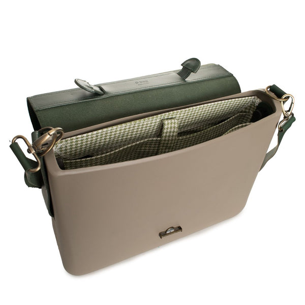 O bag COMP25ST-MIS05 Borsa a Mano Donna Marrone Verde