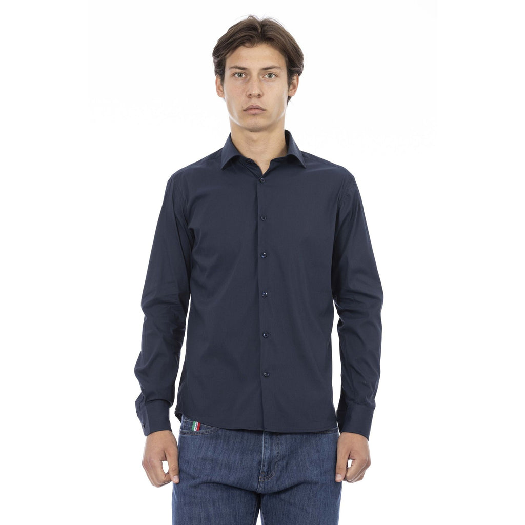 Baldinini Trend MELODY 906 Camicia Uomo Made in Italy Blu Navy