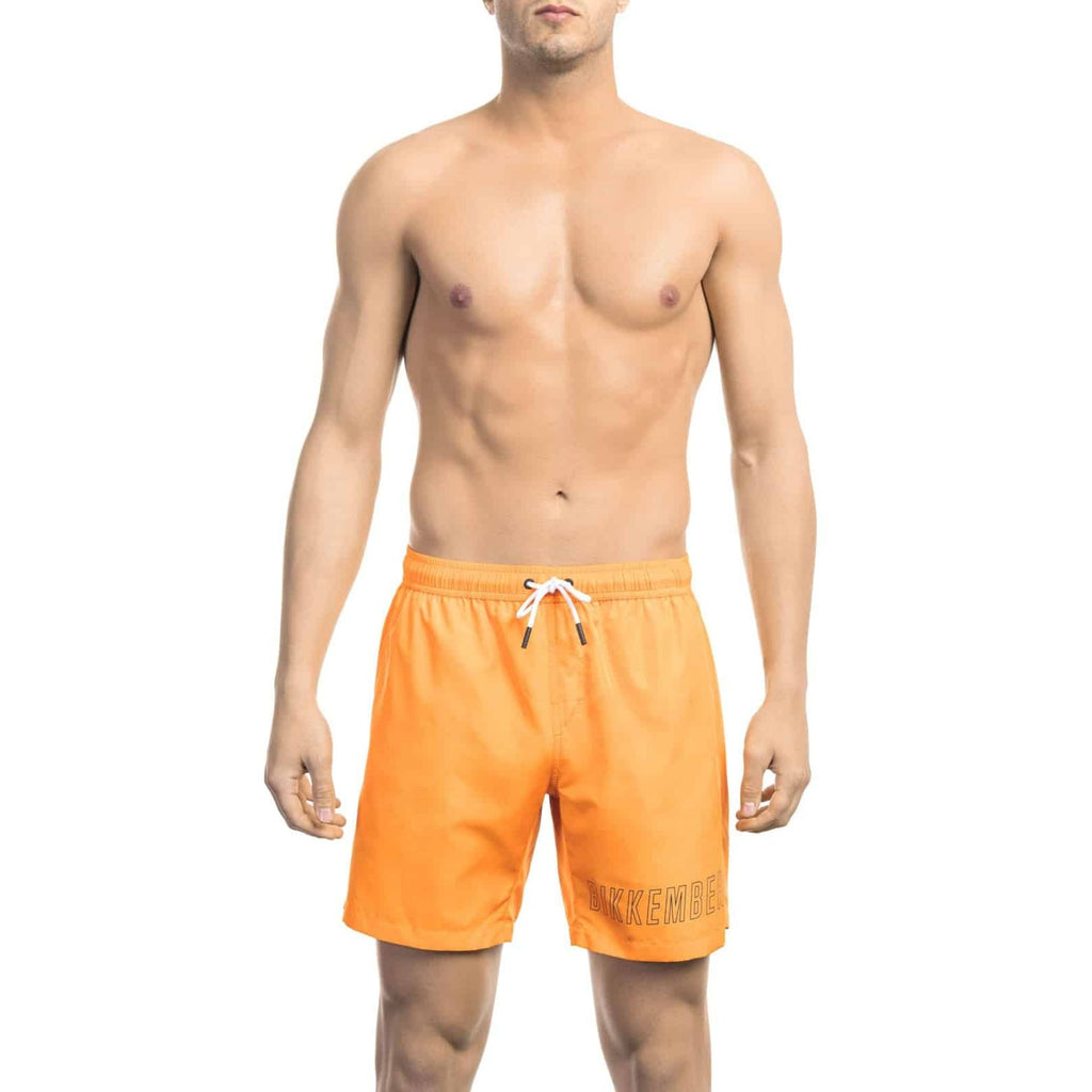 Bikkembergs Beachwear BKK1MBM01 Costume da Bagno Boxer Pantaloncini Uomo Arancione