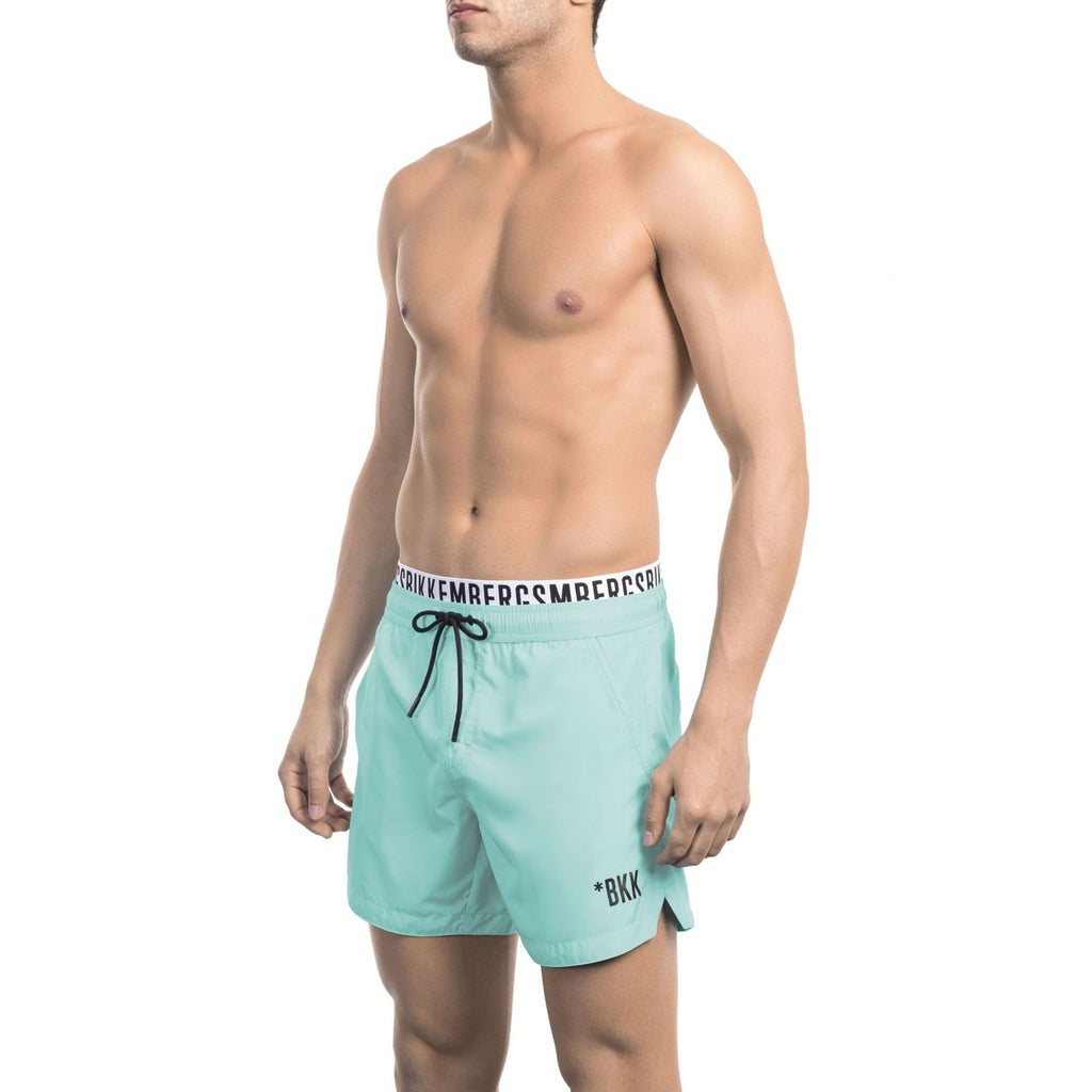 Bikkembergs Beachwear BKK1MBS03 Costume da Bagno Boxer Pantaloncini Uomo Verde