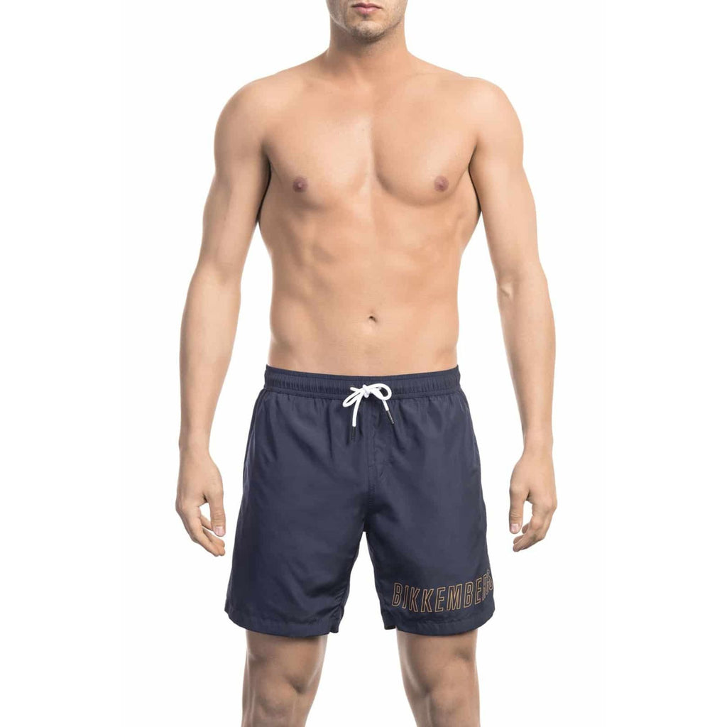 Bikkembergs Beachwear BKK1MBM01 Costume da Bagno Boxer Pantaloncini Uomo Blu Navy
