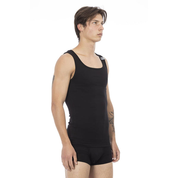 Bikkembergs BKK1UTT01BI Canotta Canottiera Intima Uomo Bipack 2 Pezzi Nero