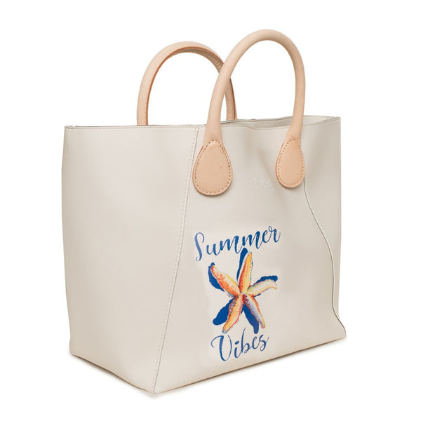 O bag COMP25ST-MIS41 Borsa a Mano Donna Bianco